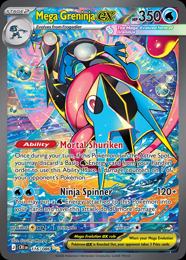 Carta Mega Greninja ex (Mega Evolution—Chaos Rising)
