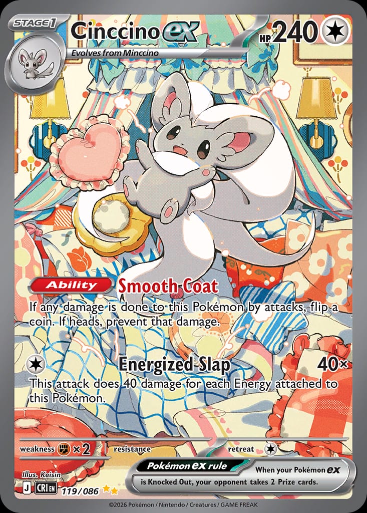 Carta Cinccino ex (Mega Evolution—Chaos Rising)