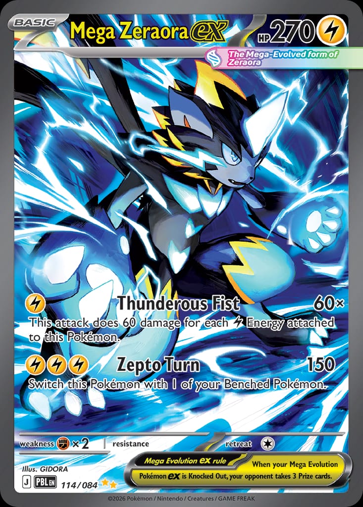 Carta Mega Zeraora ex (Mega Evolution—Pitch Black)