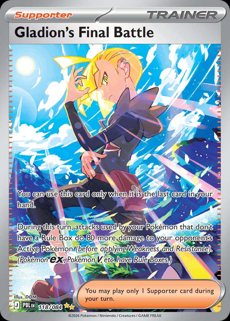 Carta Gladion's Final Battle (Mega Evolution—Pitch Black)