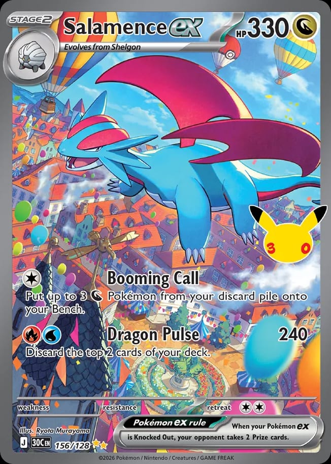 Carta Salamence ex (30th Celebration)
