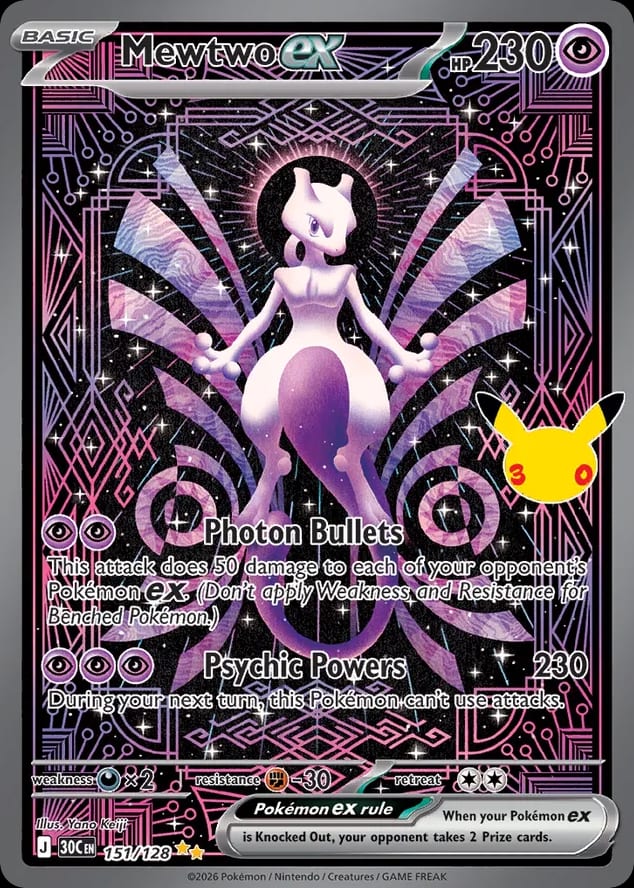 Carta Mewtwo ex (30th Celebration)